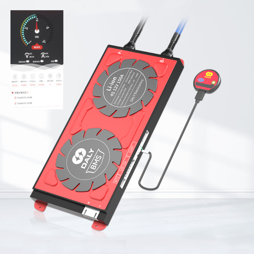 DALY Smart Board LifePO4 4S 30-250A 4 String 12V Lithium Iron Phosphate Battery Protection Board met Bluetooth Top Merken Winkel